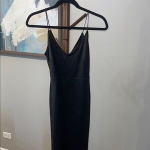 Elegant Black Spaghetti Strap Dress
